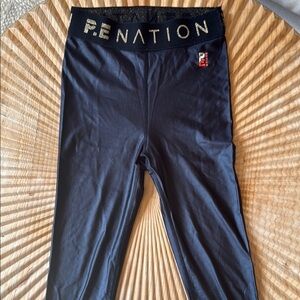 P.E Nation Navy Leggings with Logo Waistband